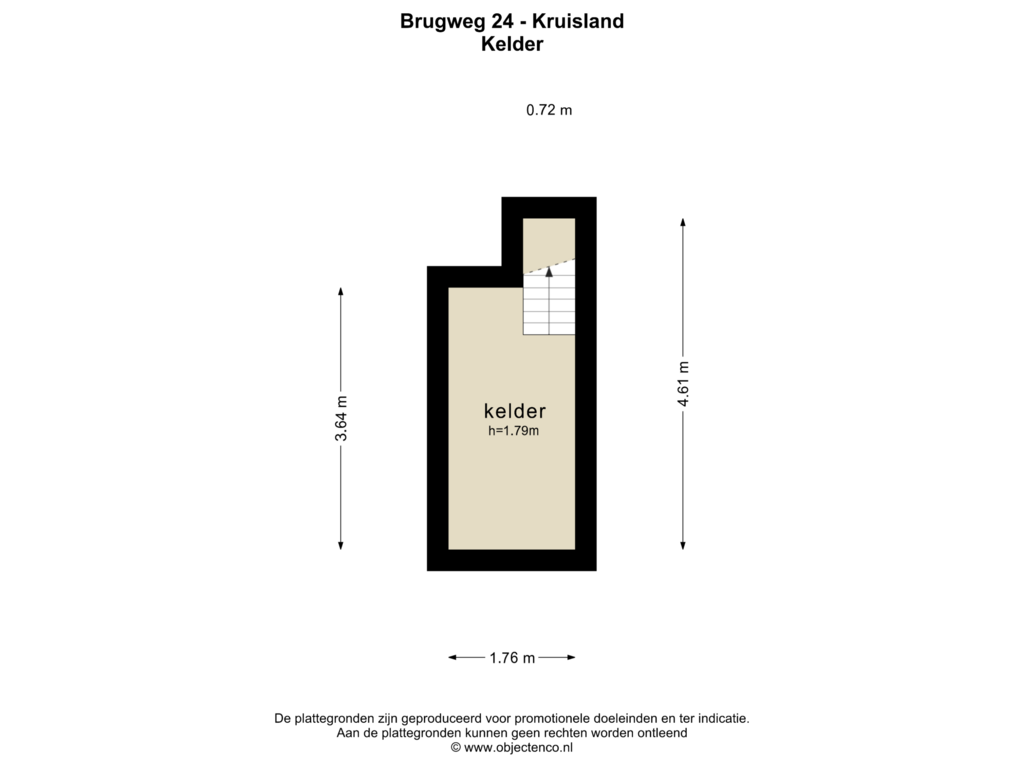 Bekijk plattegrond van KELDER van Brugweg 24