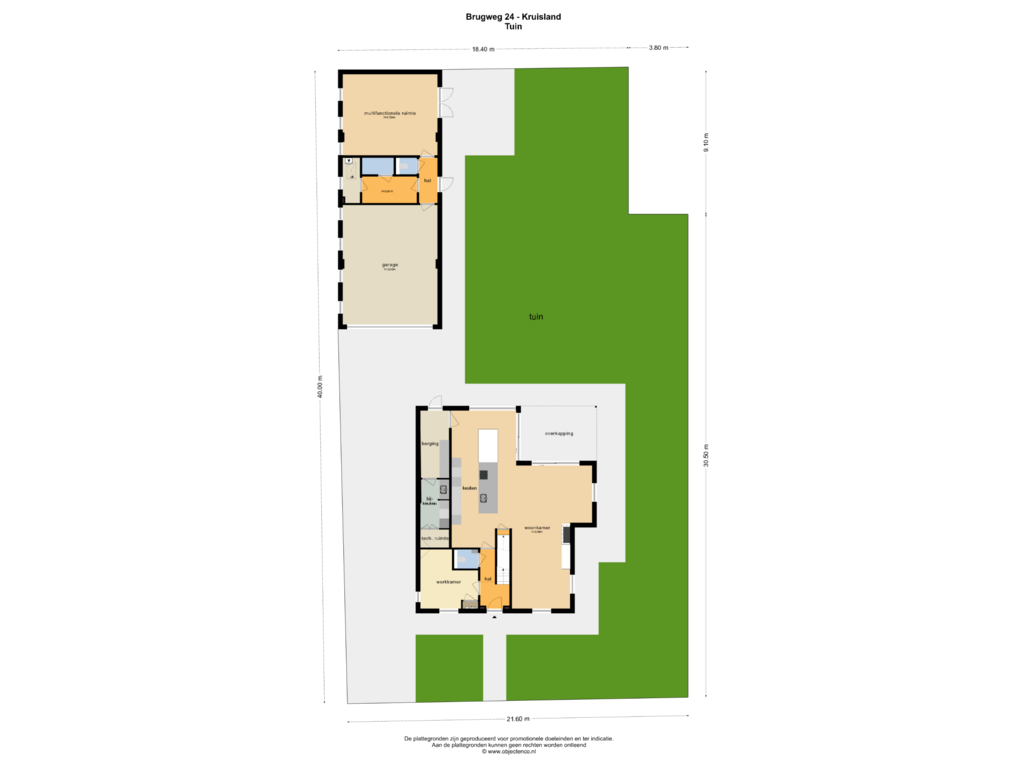 Bekijk plattegrond van TUIN van Brugweg 24