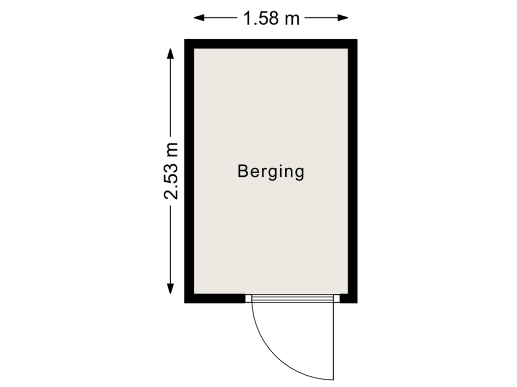 View floorplan of Berging of Bernhardstraat 28