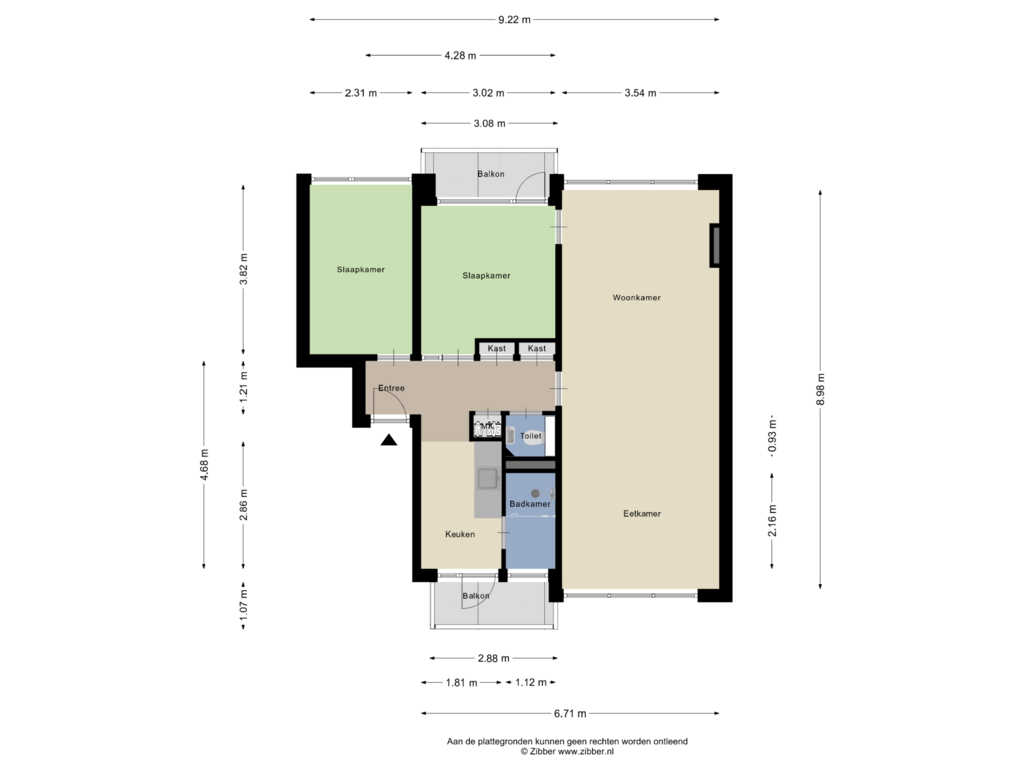 Bekijk plattegrond van Appartement van Generaal S.H. Spoorstraat 301