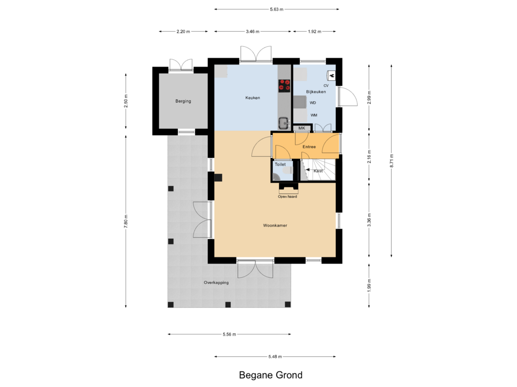 Bekijk plattegrond van Begane Grond van De Heeren van 's-Gravensande 130