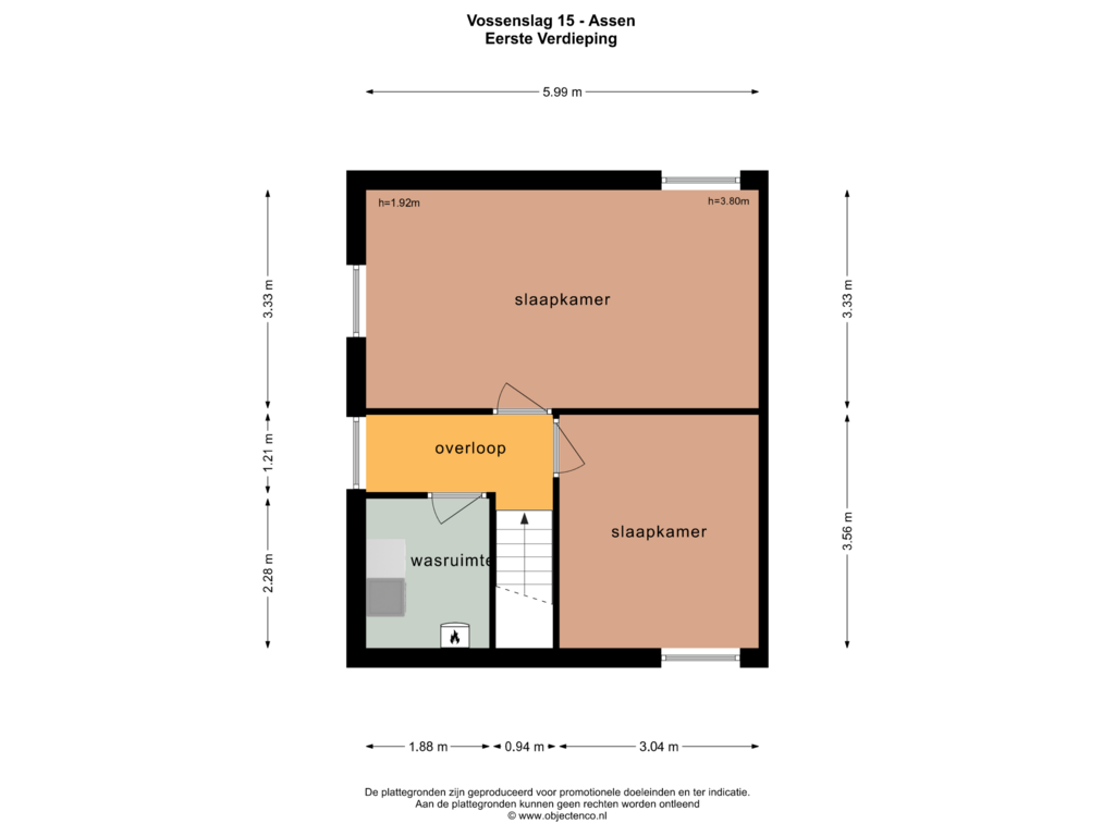 Bekijk plattegrond van Eerste Verdieping van Vossenslag 15