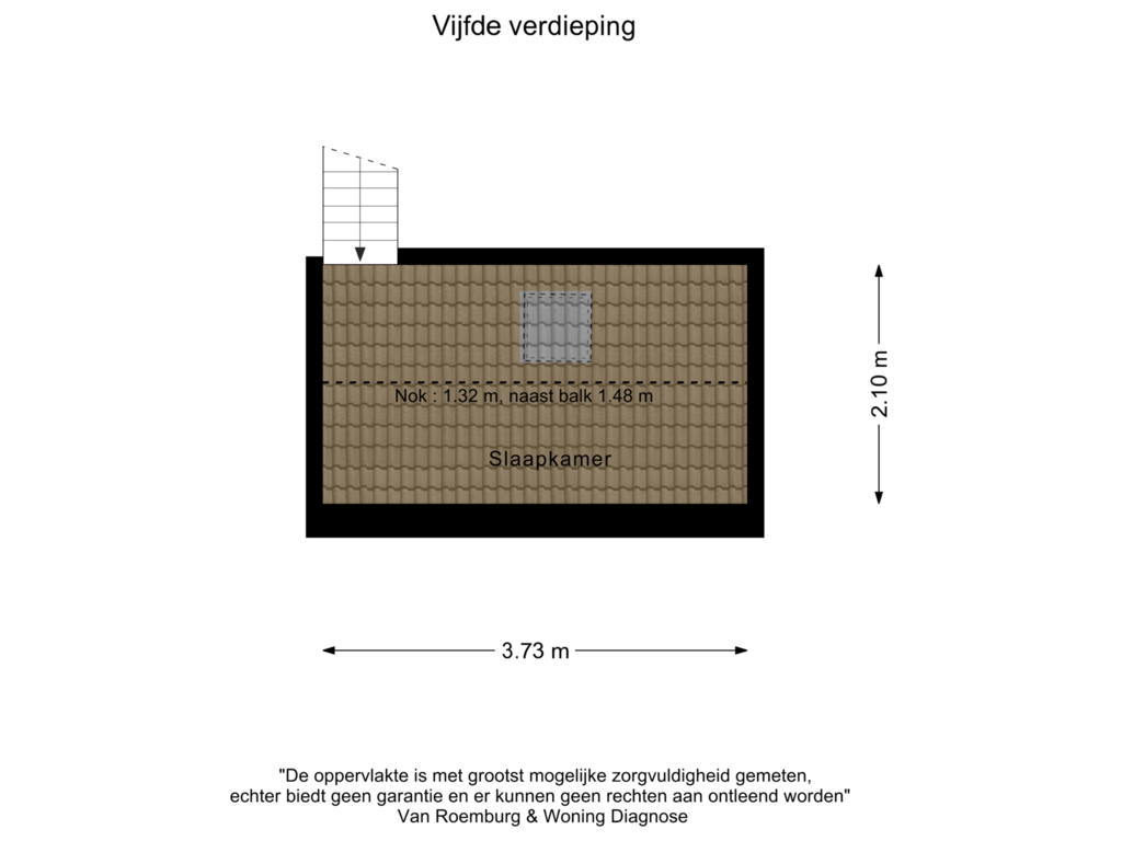 View floorplan of Vijfde verdieping of Alexanderplein 7-C