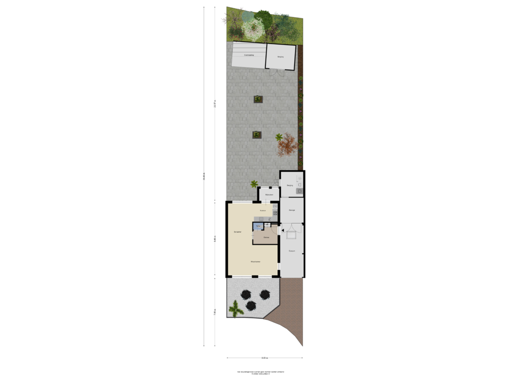 View floorplan of Begane grond -Tuin of Singellaan 85