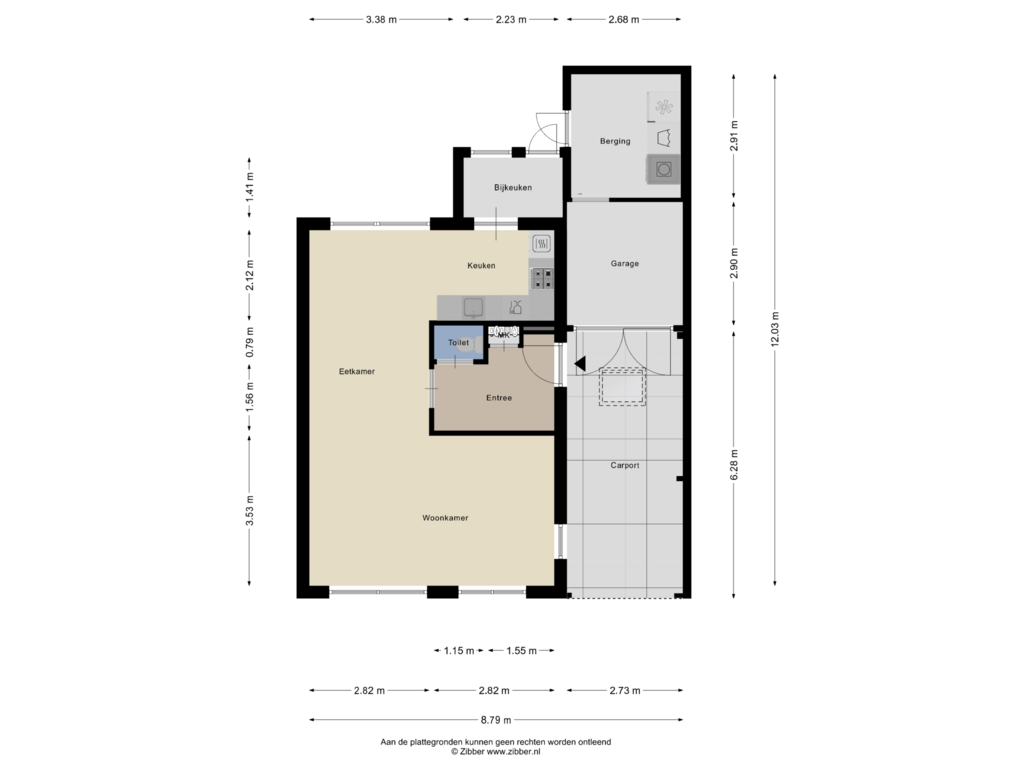 View floorplan of Begane grond of Singellaan 85