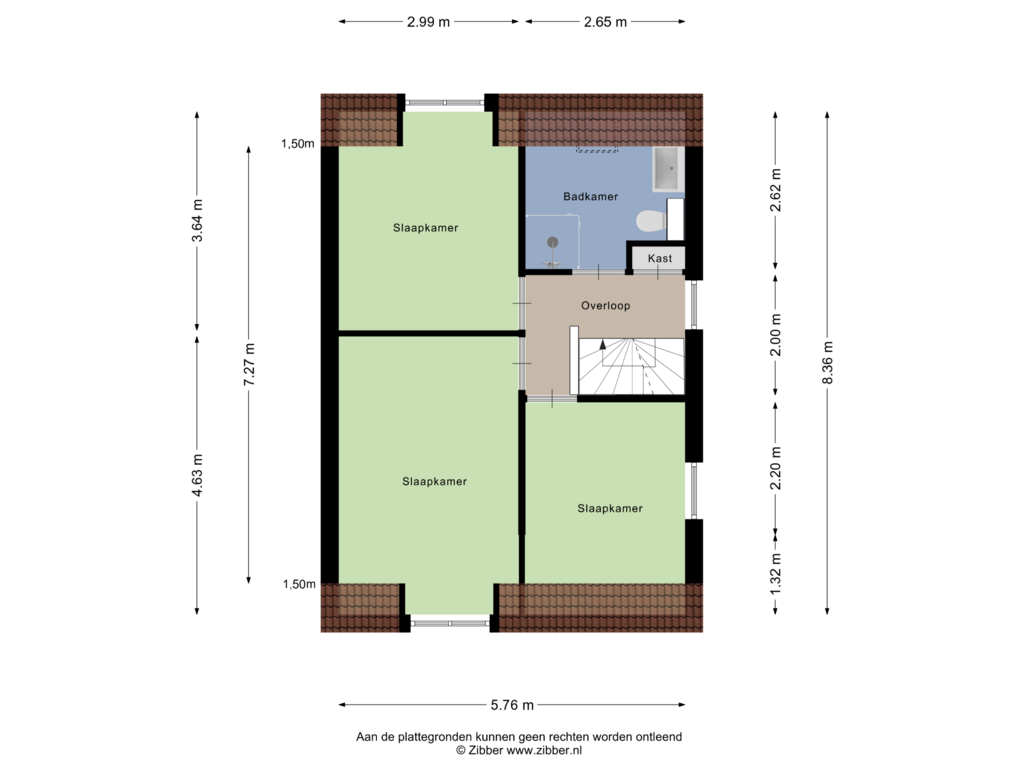 View floorplan of Eerste Verdieping of Singellaan 85