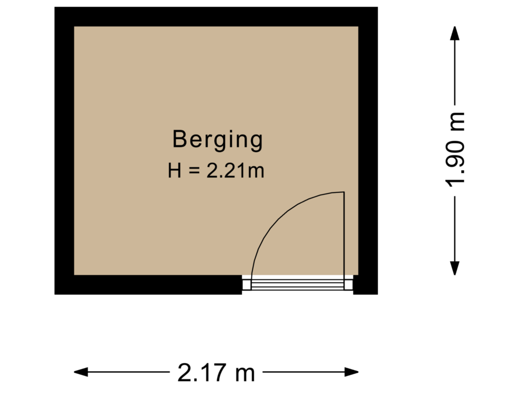 Bekijk plattegrond van Berging van Hoefstraat 271-02