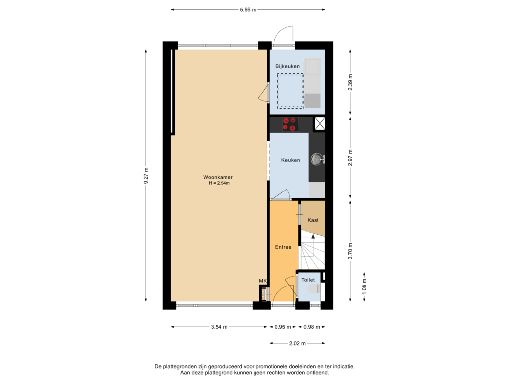 Bekijk plattegrond van Begane grond van Johan Jongkindstraat 49