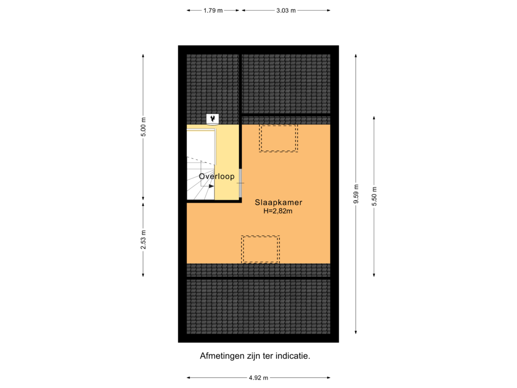 Bekijk plattegrond van Verdieping 2 van Wilhelminastraat 27