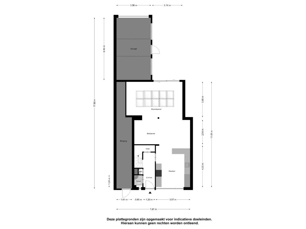 View floorplan of Begane Grond of Nicolaas van Puttenstraat 27