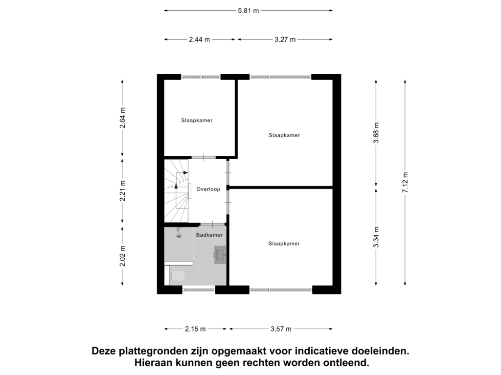 View floorplan of Eerste Verdieping of Nicolaas van Puttenstraat 27