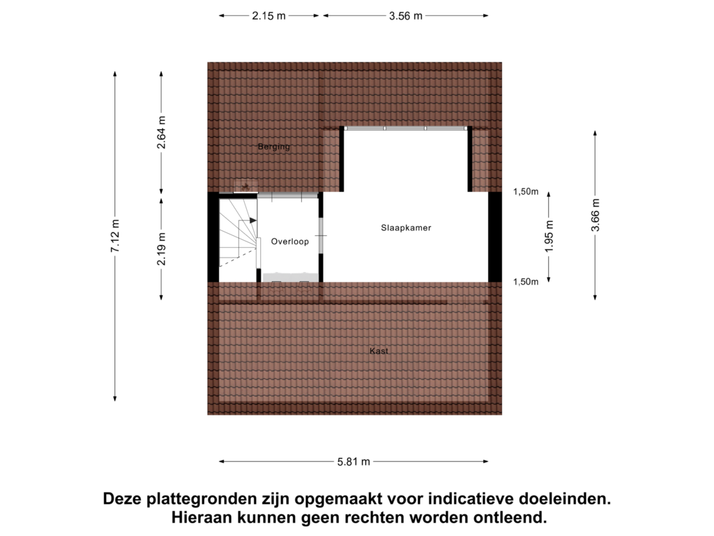 View floorplan of Tweede Verdieping of Nicolaas van Puttenstraat 27