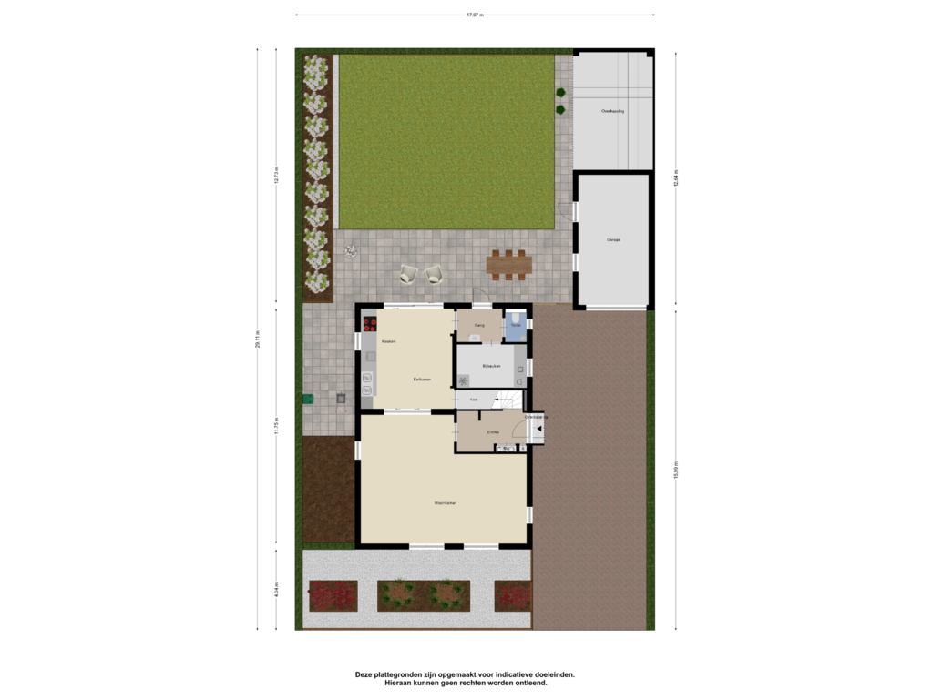 Bekijk plattegrond van Begane Grond-Tuin van Zandoogje 4