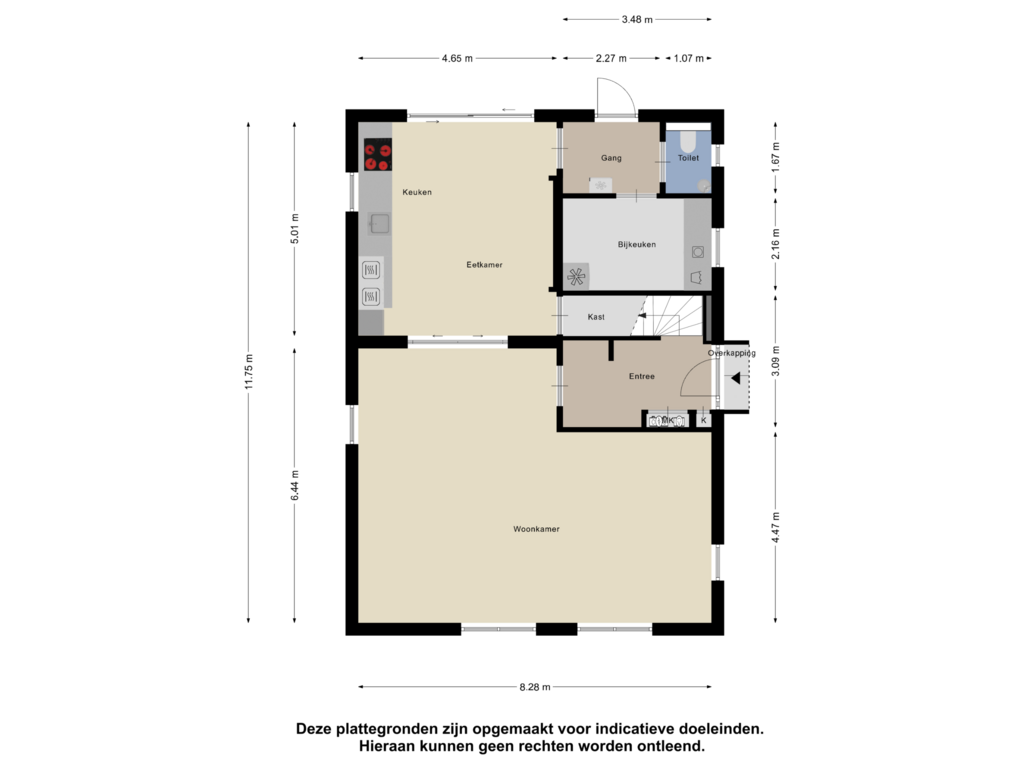 Bekijk plattegrond van Begane Grond van Zandoogje 4