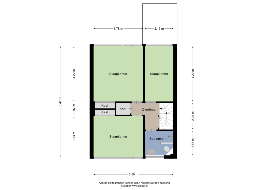 View floorplan of Eerste verdieping of Veldoven 2