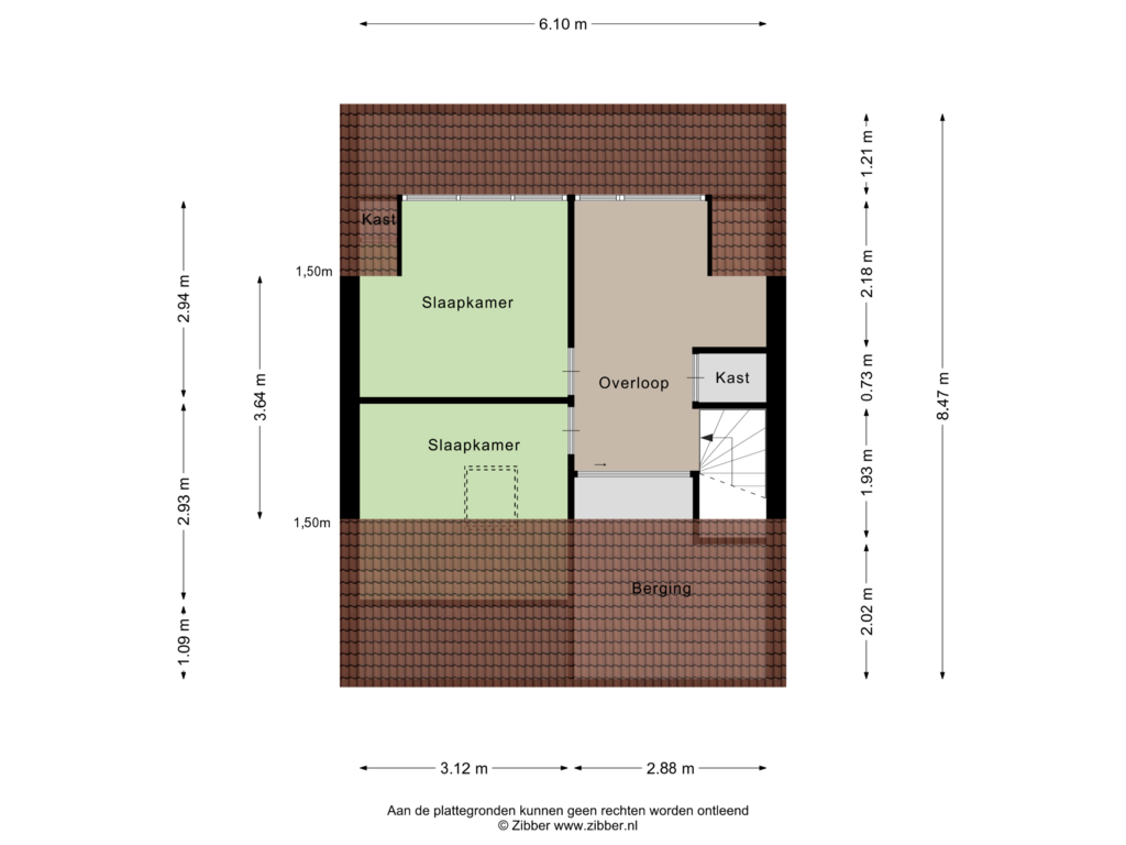 View floorplan of Tweede verdieping of Veldoven 2