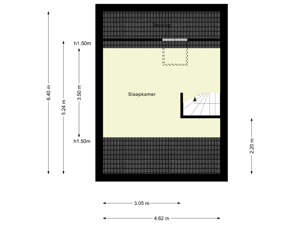 Bekijk plattegrond van 1e Verdieping van Gruttersveld 7-268