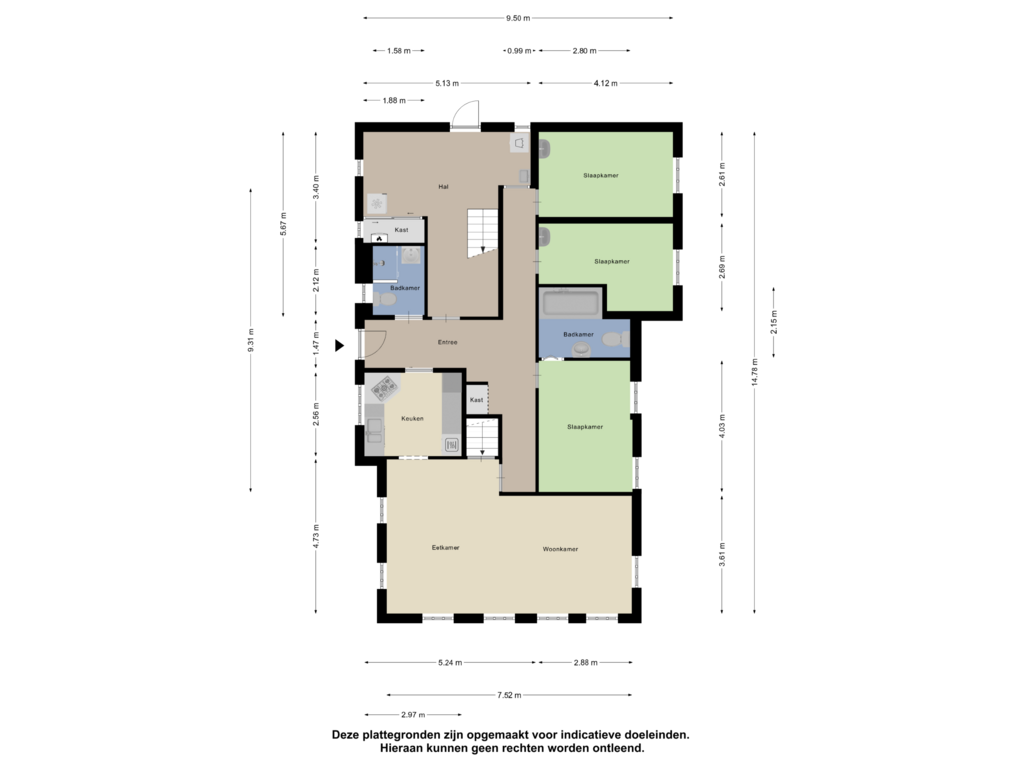 Bekijk plattegrond van Begane Grond van Gasselterweg 21