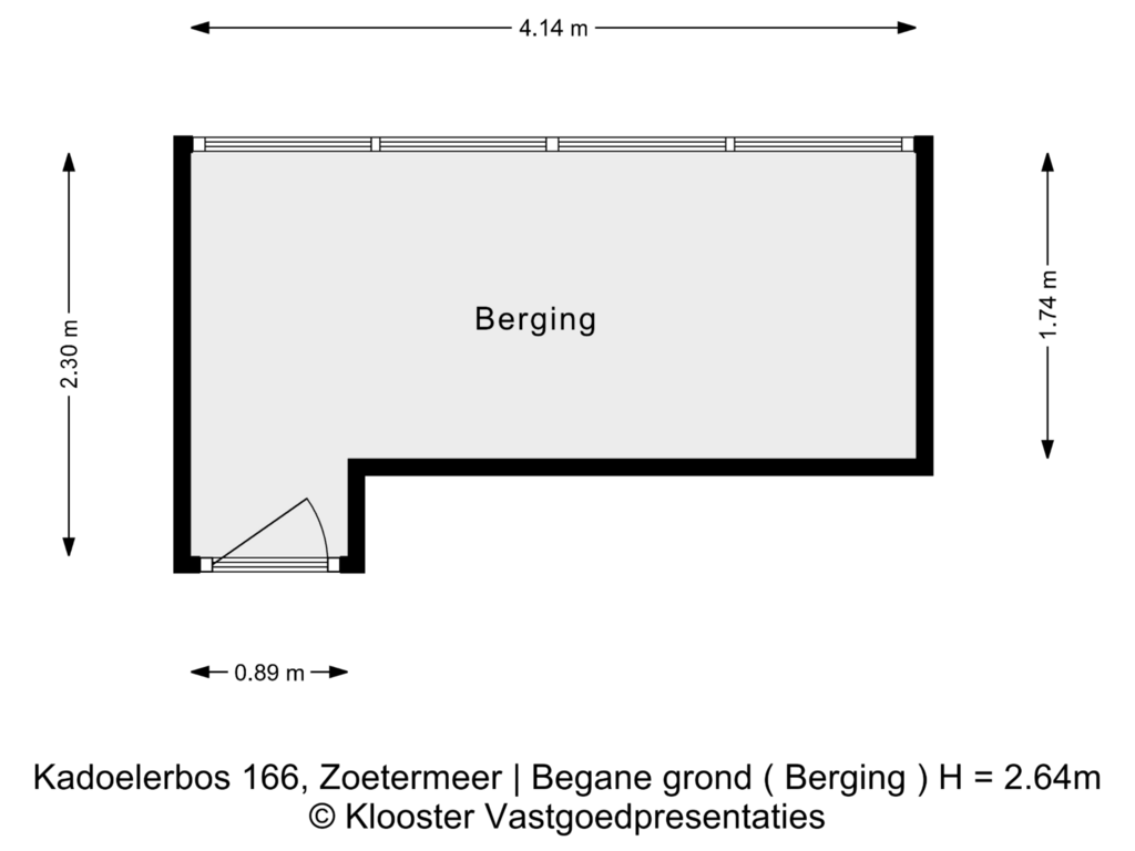 Bekijk plattegrond van Begane grond (Berging) van Kadoelerbos 166