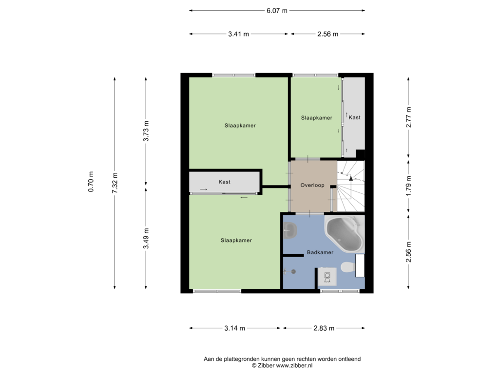 Bekijk plattegrond van Eerste Verdieping van Waagmeestershoeve 309