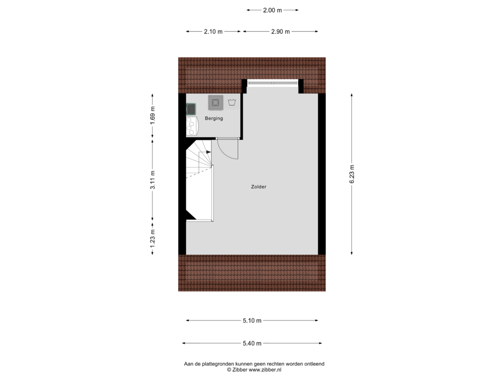 View floorplan of Zolder of Gerst 5