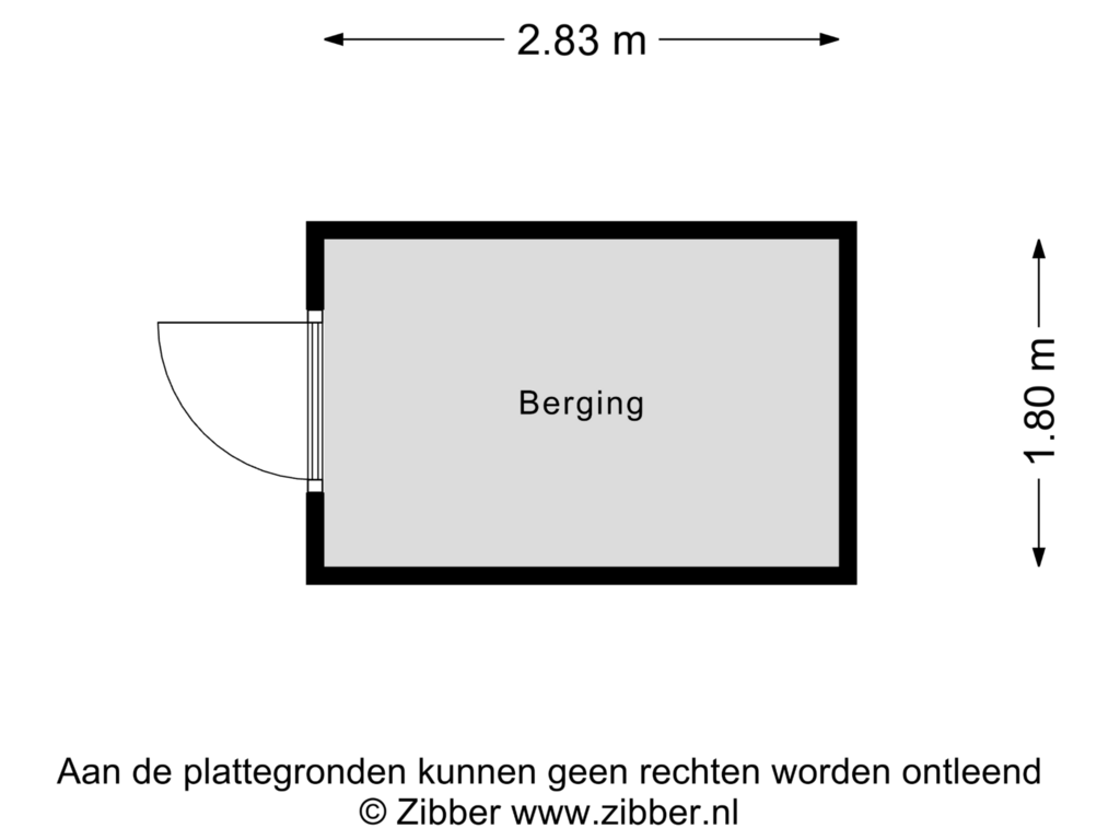 View floorplan of Berging of Gerst 5