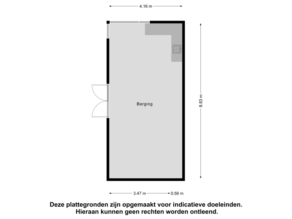 Bekijk plattegrond van Berging van Johanna van Brabantlaan 22