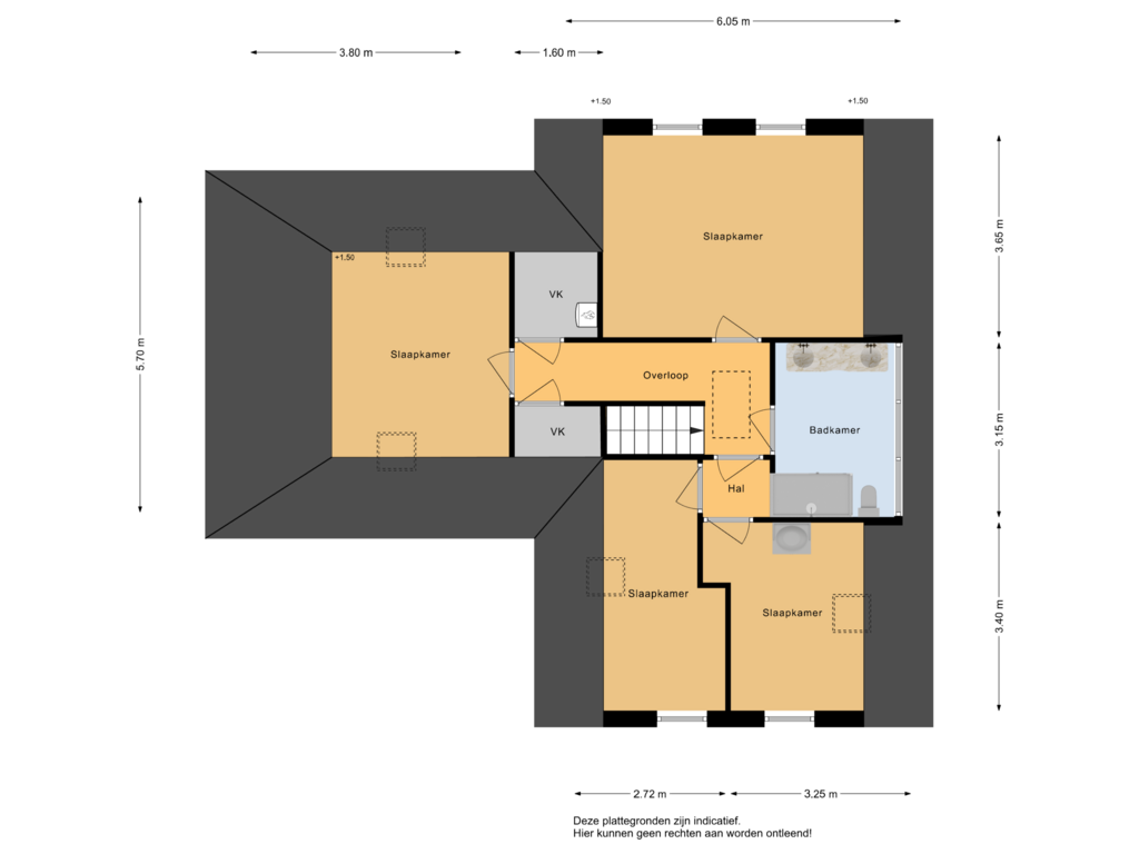 Bekijk plattegrond van eerste verdieping van Laagland 38