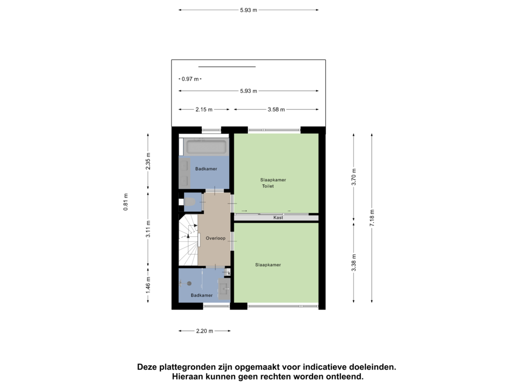 Bekijk plattegrond van Eerste Verdieping van Kamillestraat 45