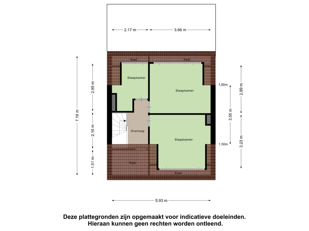 Bekijk plattegrond van Tweede Verdieping van Kamillestraat 45