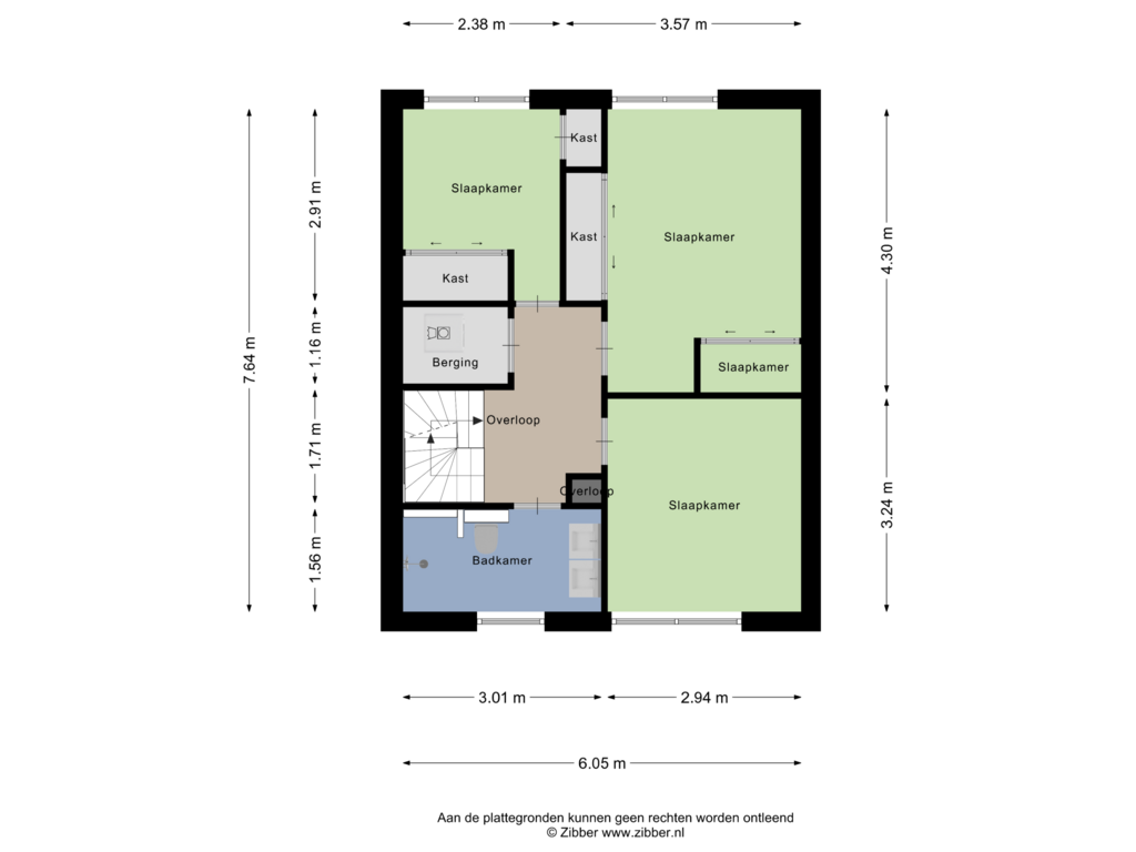 Bekijk plattegrond van Eerste verdieping van Begoniastraat 4