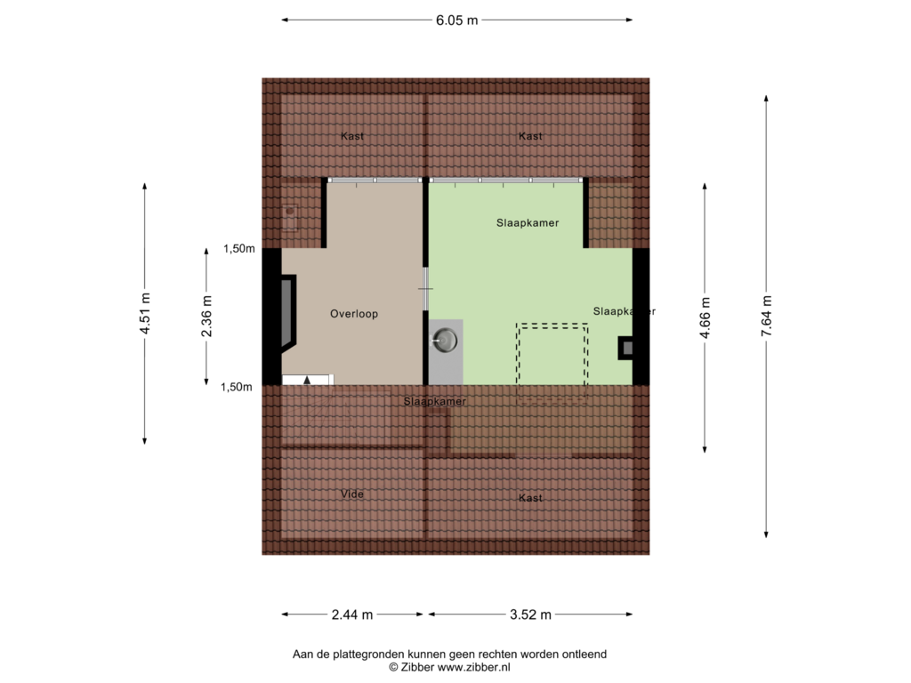 Bekijk plattegrond van Tweede Verdieping van Begoniastraat 4