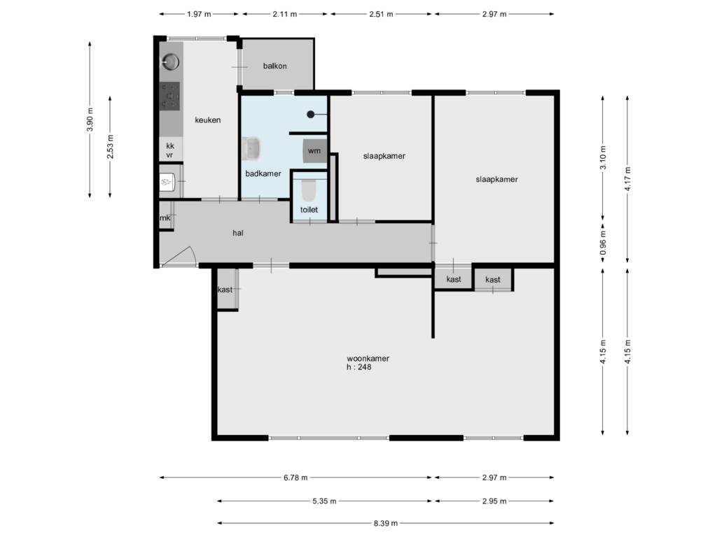 View floorplan of plattegrond of Mgr. Zwijsenstraat 11