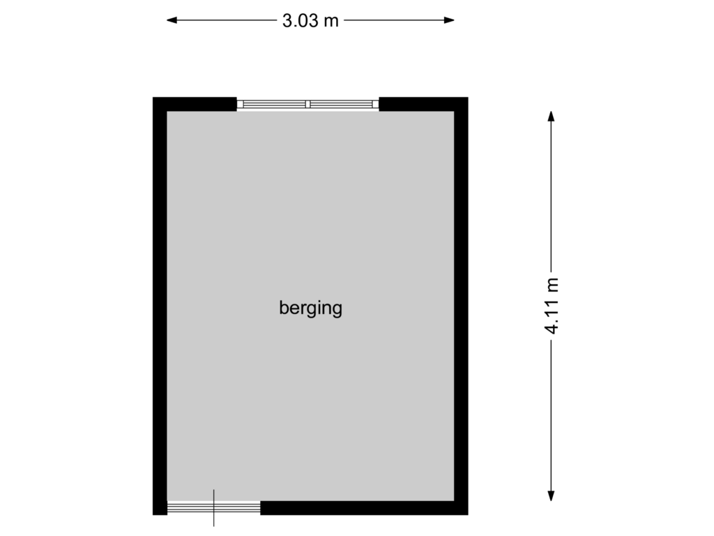 View floorplan of berging of Mgr. Zwijsenstraat 11