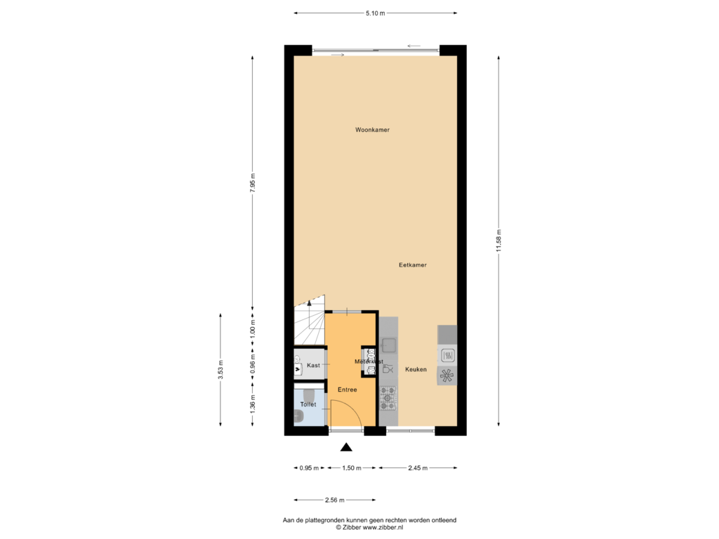 Bekijk plattegrond van Begane Grond van Valbrug 28