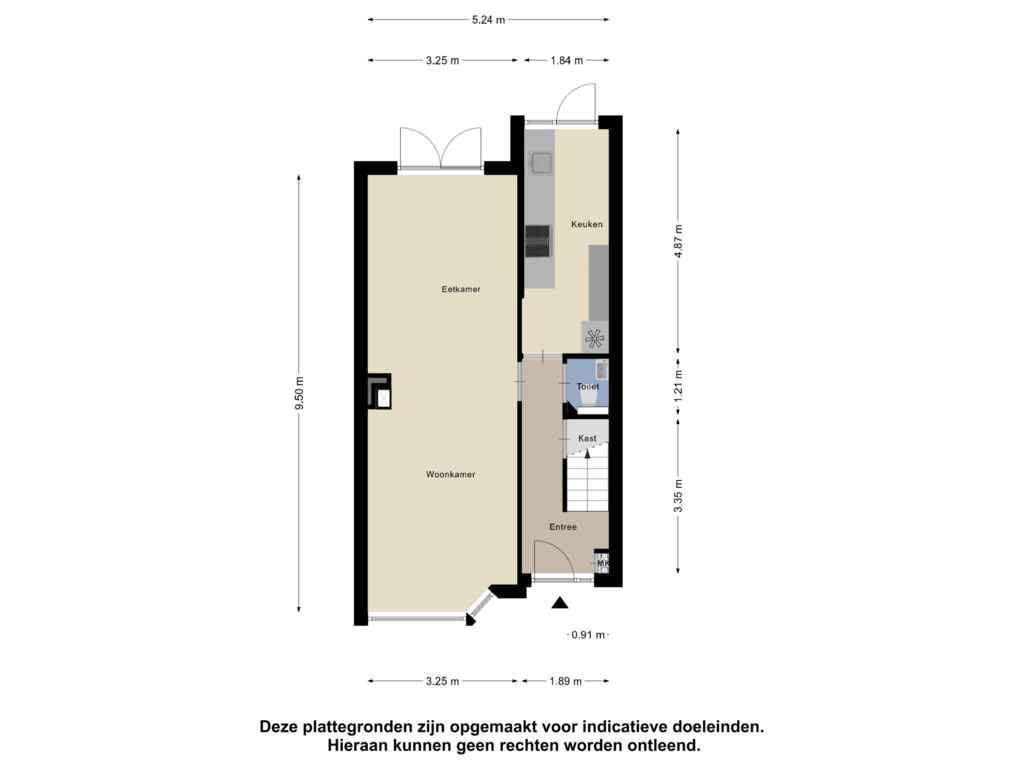 Bekijk plattegrond van Begane Grond van Vredenburchsingel 13