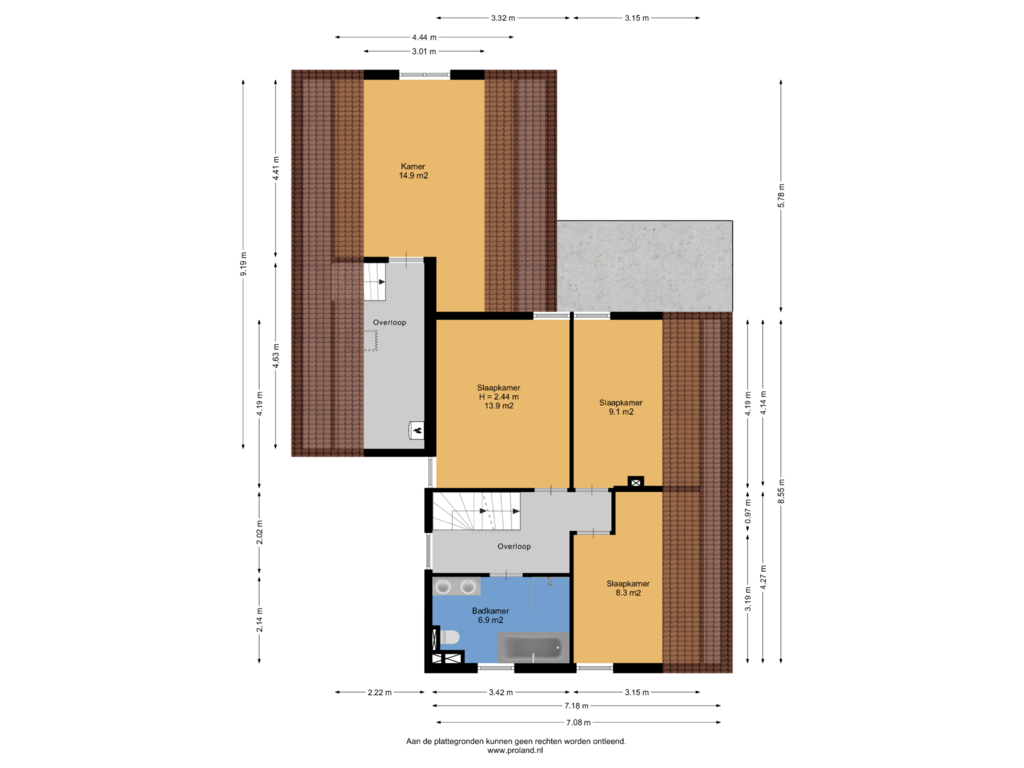 Bekijk plattegrond van 1e Verdieping van Roskam 21