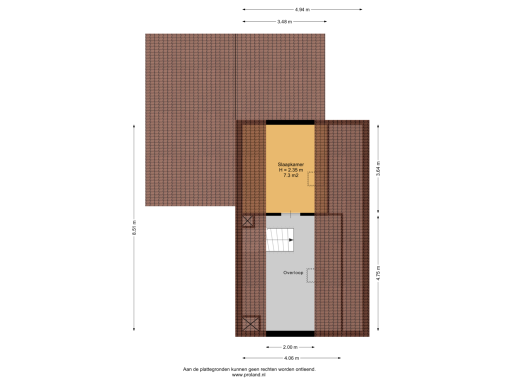 Bekijk plattegrond van 2e Verdieping van Roskam 21