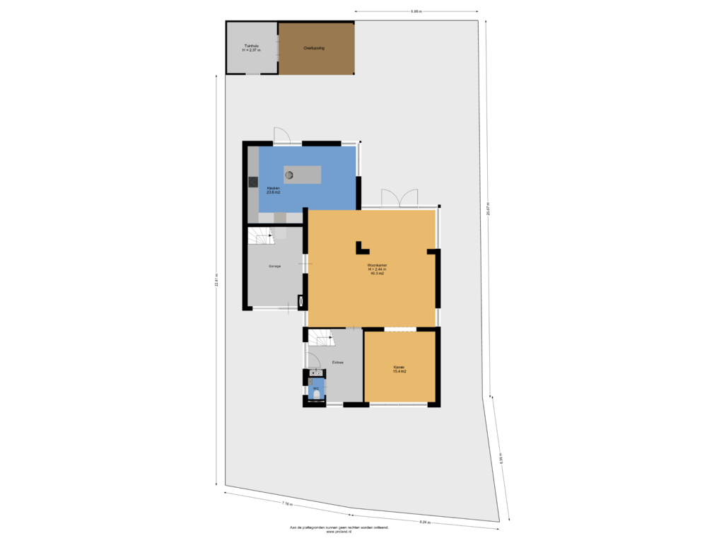 Bekijk plattegrond van Begane Grond Met Kavel van Roskam 21