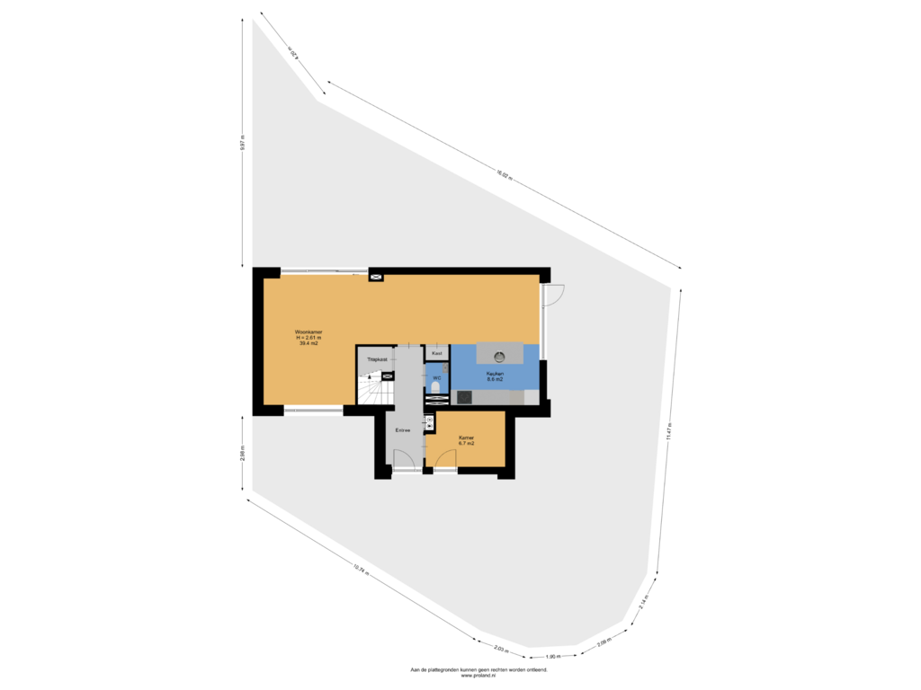 Bekijk plattegrond van Begane Grond Met Kavel van Linnenweversgilde 2