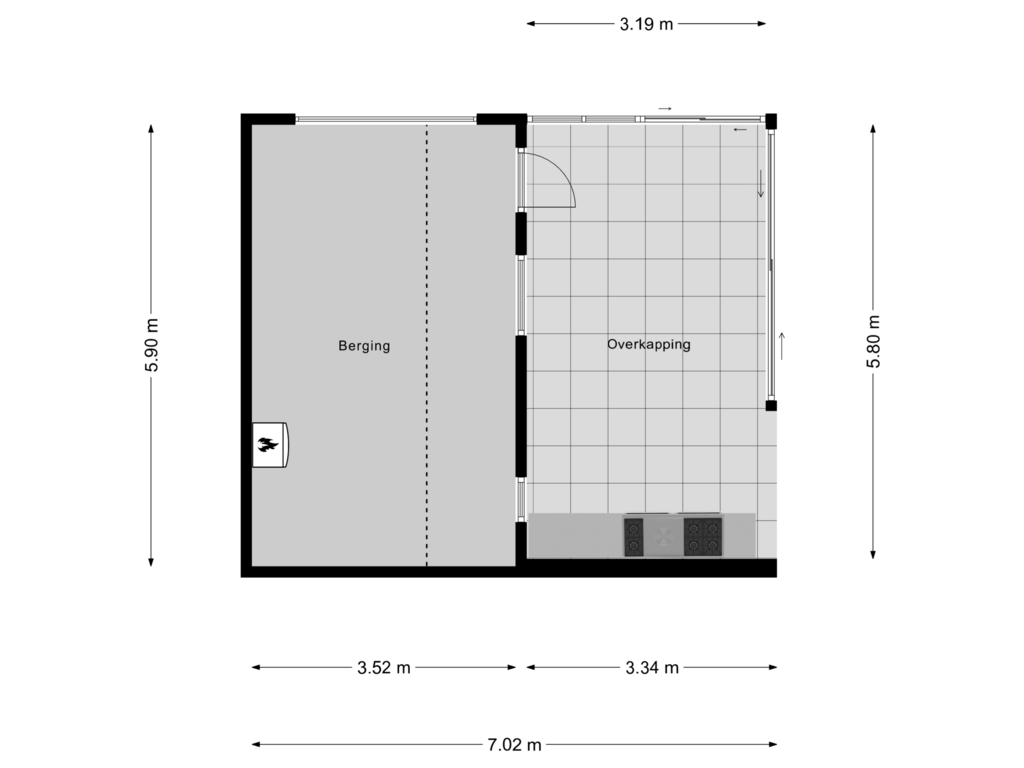 Bekijk plattegrond van Berging van Henry Dunantweg 73