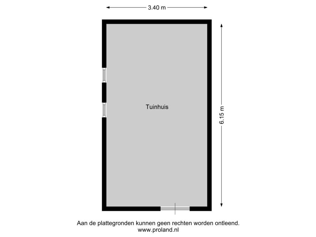 Bekijk plattegrond van Tuinhuis van De Oerset 24