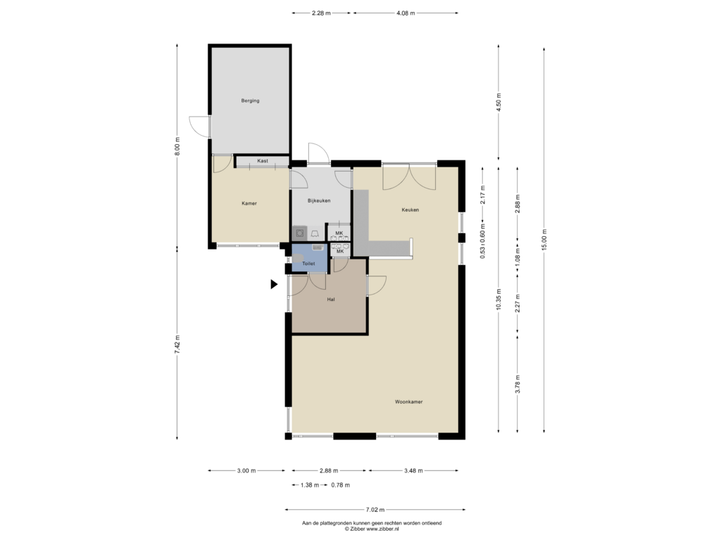 Bekijk plattegrond van Begane grond van Reggeplantsoen 12