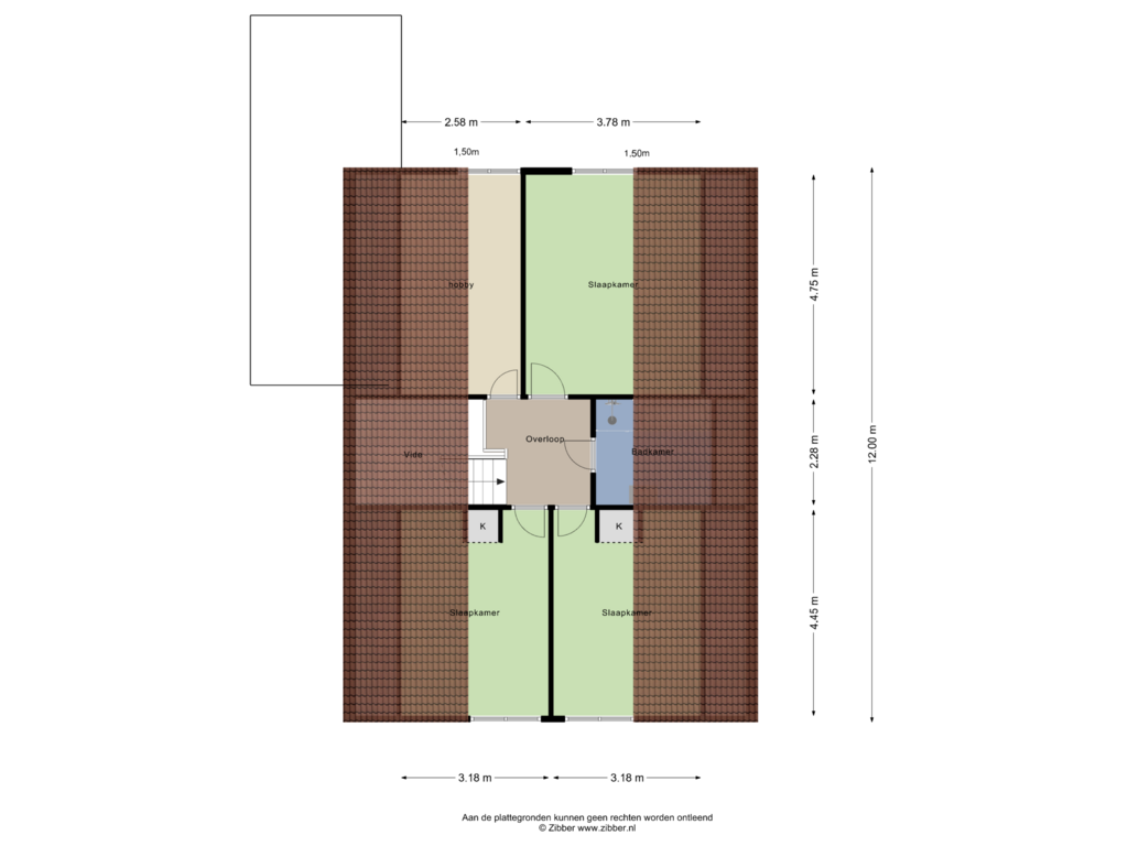 Bekijk plattegrond van Eerste verdieping van Reggeplantsoen 12