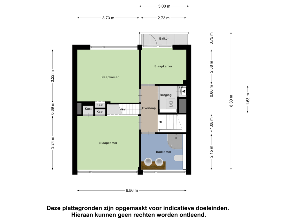 Bekijk plattegrond van Eerste Verdieping van Langewyk 45