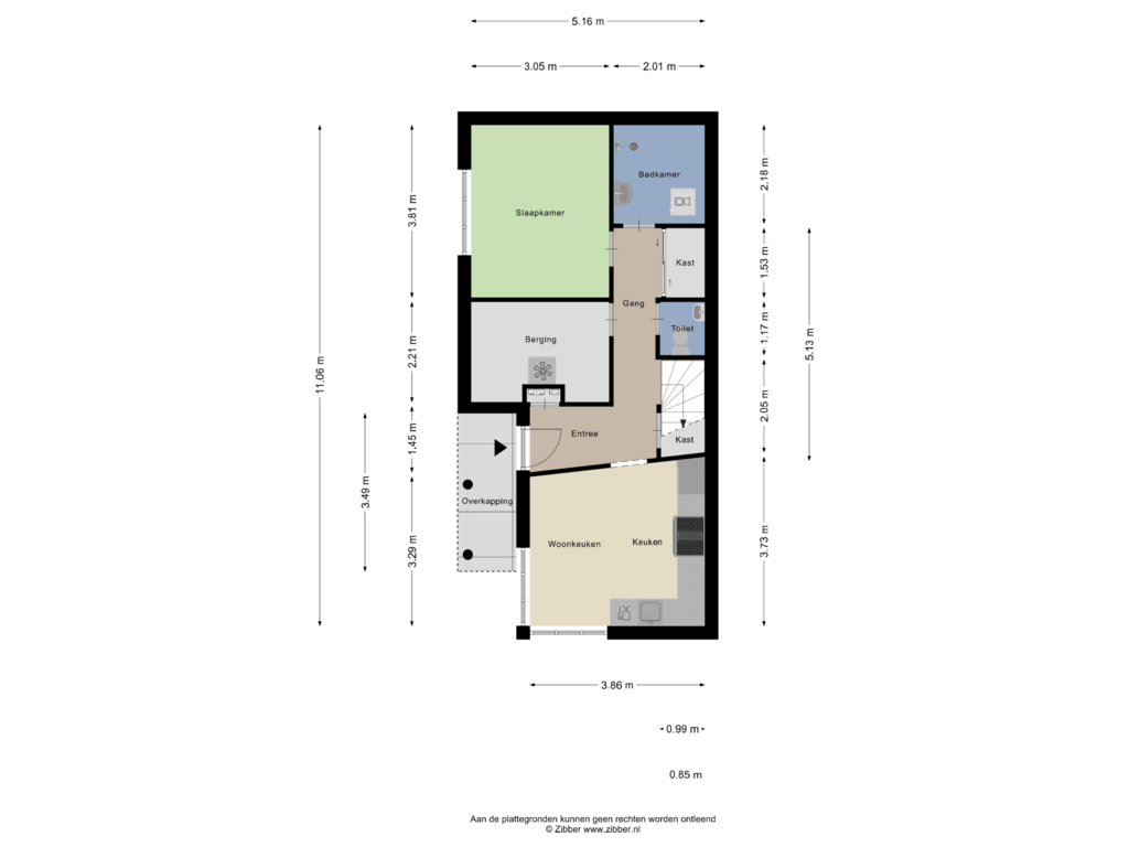 Bekijk plattegrond van Begane grond van Berlaarstraat 32