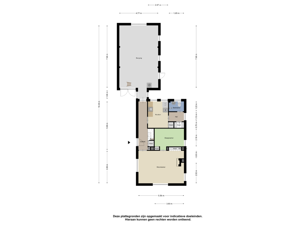 View floorplan of Begane Grond of Alde Wei 22