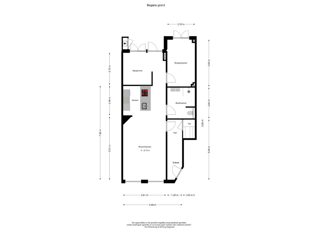 View floorplan of Begane grond of Wijsmullerstraat 13-H