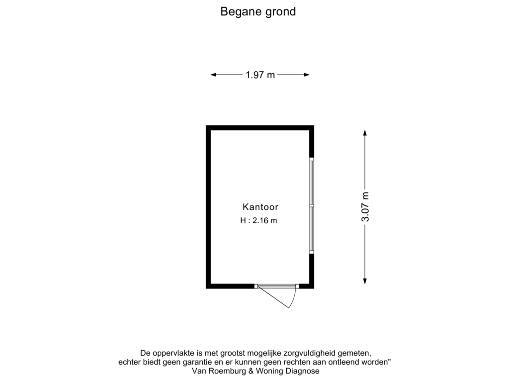 View floorplan of Kantoor of Wijsmullerstraat 13-H