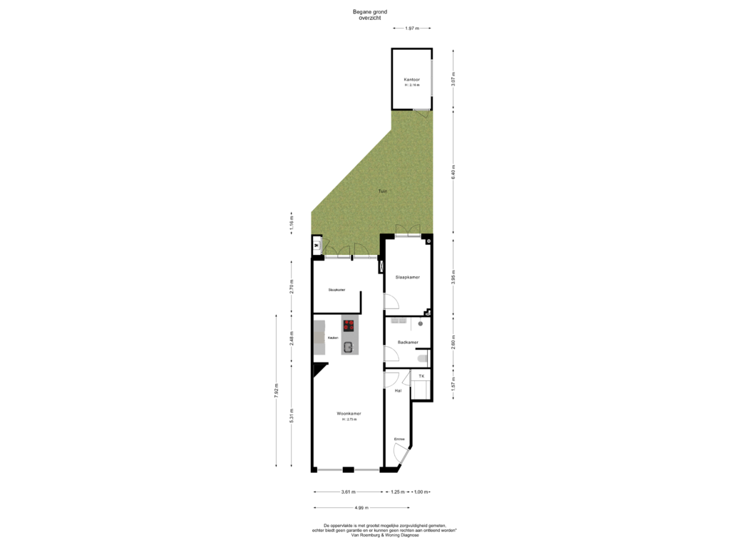 View floorplan of BG overzicht of Wijsmullerstraat 13-H